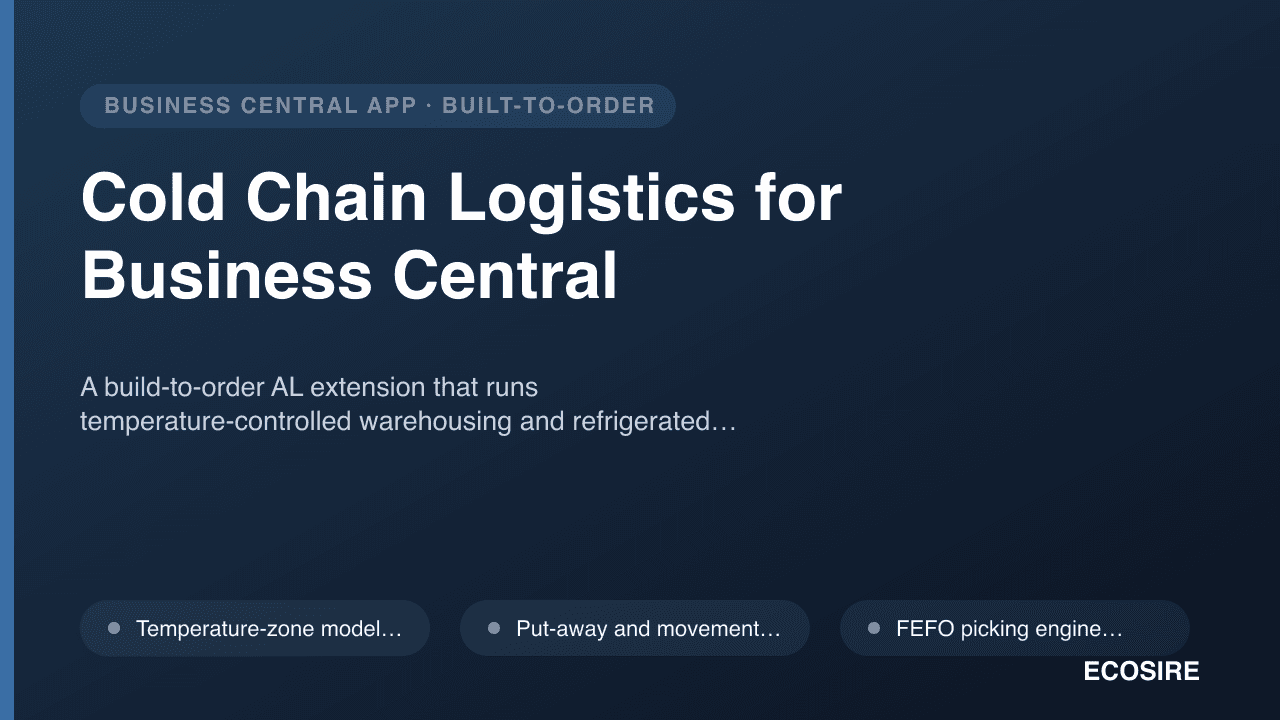 Cold Chain Logistics for Business Central