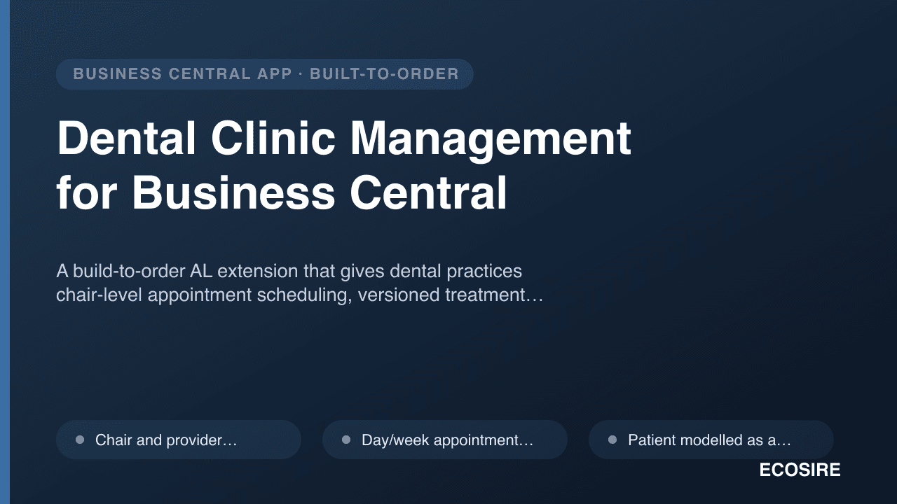 Dental Clinic Management for Business Central