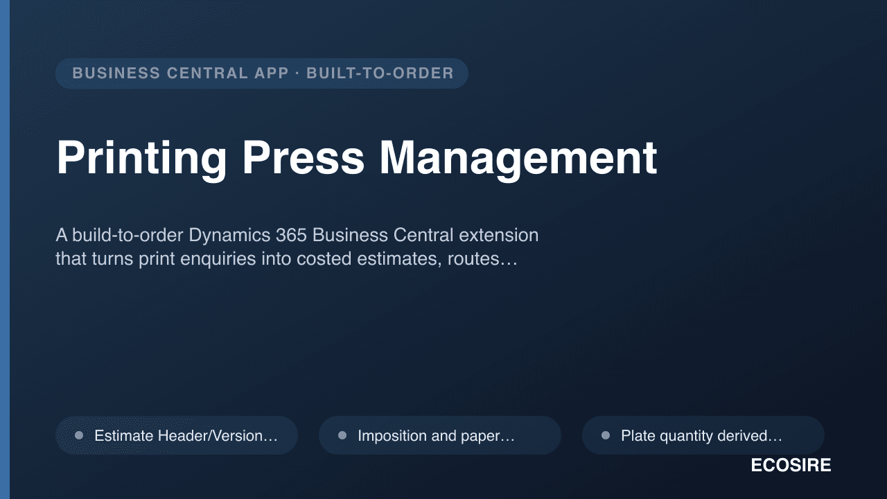 Printing Press Management